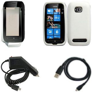 iFase Brand Nokia Lumia 710 Combo Solid Whit Silicon Skin