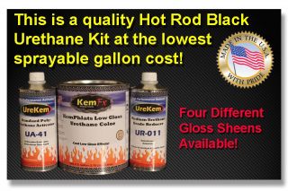 Hot Rat Rod Black Urethane Low Gloss Car Paint Kit   MATTE SHEEN