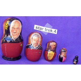 Star Trek Russian Nesting Doll 5 Pcs / 4in Item# m.StrTrek