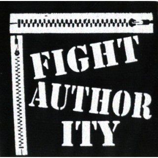 Fight Authority   Logo with Zippers   Screenprinted Sew On
