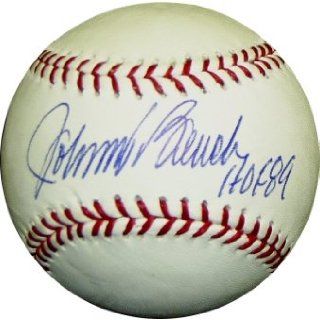  Bench Autographed Baseball   Major League wHOF 89