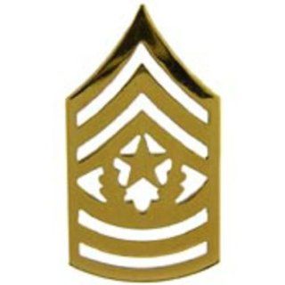 U.S. Army E9 Command Sergeant Major Pin Gold Plated 1