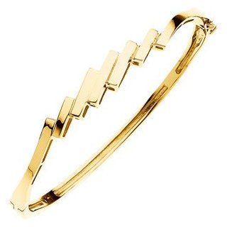 Bracelet 14K White Gold Hinged Bangle Bracelet Jewelry 