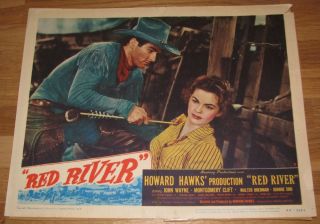 RED RIVER (1948) JOHN WAYNE / HOWARD HAWKS CLASSIC LOBBY / ARROW PULL