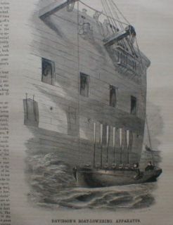 Sailing SHIP 1860 Life Boat Launcher
