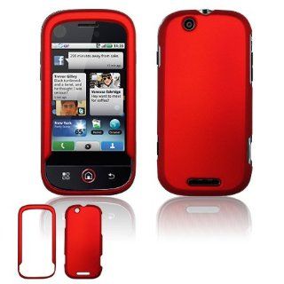 Red Rubber Feel Hard Accessory Faceplate Case Cover for