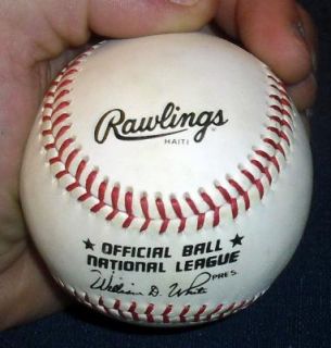 Hoyt Wilhelm Hand Signed Baseball Rawlings Official NL Ball w Cube w