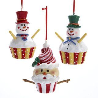 Club Pack of 12 Cupcake Heaven Snowman and Santa Claus