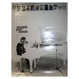 The Beatles JOHN LENNON Imagine playing the piano POSTER