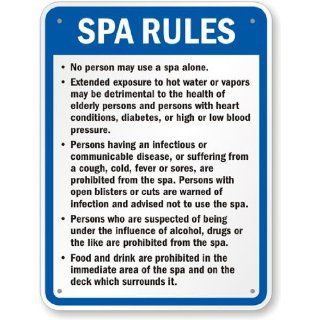 Nevada Spa Rules Sign, 48 x 36