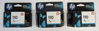 HP Combo Pack 3 110 Tri Color Office Jet Ink Cartridges