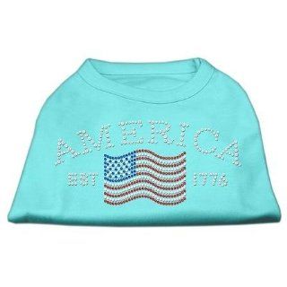 Classic American Rhinestone Shirts Aqua S (10) SKU