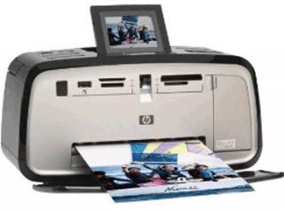 HP Photosmart A717 Digital Photo Inkjet Printer w Photo Paper Ink Case
