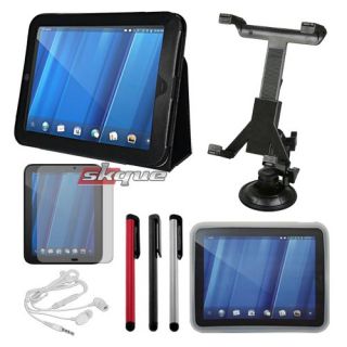  Bundle Kit Car Holder Cases Headset for HP Touchpad WiFi Tablet