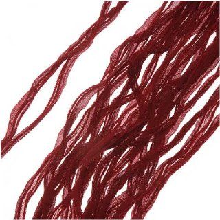 Silk Fabric Fairy Ribbon 2cm Garnet Red 40 Inch Strand