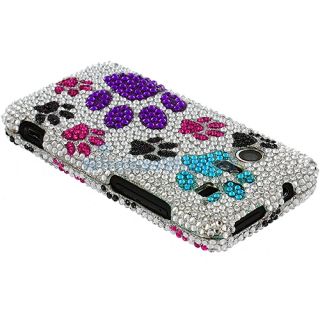  Paw Bling Rhinestone Hard Case Cover HTC Droid Incredible 6300