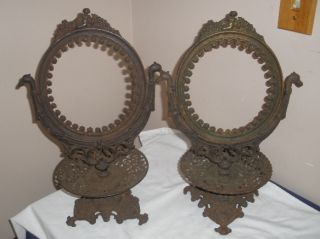 Victorian Cast Iron Dresser Mirrors Ornate Design