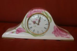 Givenchy Clock Rose Shelf Mantel Clock Franklin Mint