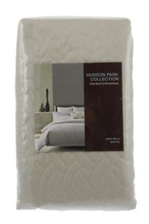 Hudson Park Collection New Deco Falls Beige Quilted 18x26 Pillow Sham