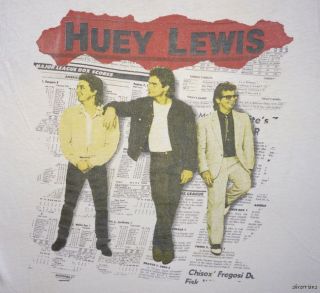 HUEY LEWIS AND THE NEWS Vintage CONCERT SHIRT 80s Tour T RARE ORIGINAL