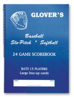 Glovers BB 106 Slo Pitch Softball Scorebook Sports