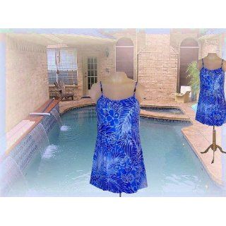  Princess Seam Batik Print Swimdress Swimsuit $109 (16, blue) Clothing