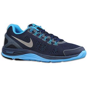 Nike LunarGlide+ 4   Mens   Running   Shoes   Midnight Navy/Blue Glow