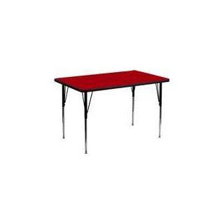 Flash 30x72 Rectangular Red Activity Table Thermal Fused