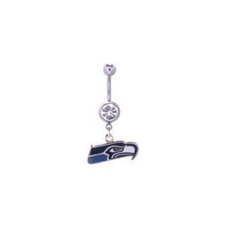 Seattle Seahawks belly button ring Jewelry 