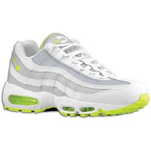 Nike Air Max 95   Mens   Running   Shoes   White/Volt/Wolf Grey