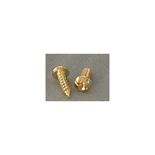 200 Brass Plated No 4 Phillips Round/Pan Head Screws 3/8 Inch Long