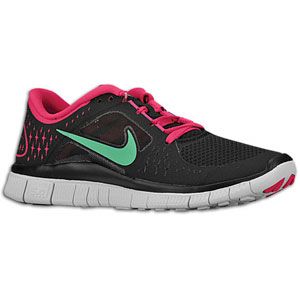 Nike Free Run + 3   Womens   Running   Shoes   Black/Stadium Green
