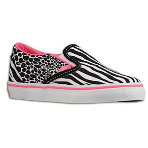 Vans Classic Slip On   Boys Toddler   Skate   Shoes   Black/Neon Pink