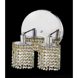 Mini 2 Light Round Wall Sconce in Chrome with Round Canopy