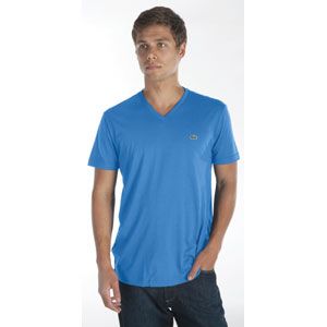 Lacoste Pima Jersey V Neck S/S T Shirt   Mens   Casual   Clothing