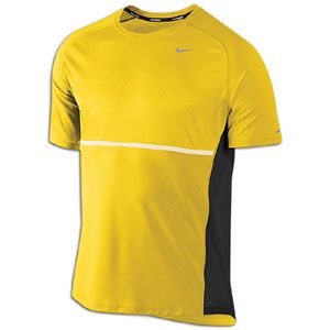 Nike Sphere S/S T Shirt   Mens   Running   Clothing   Chrome Yellow