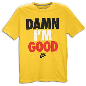 Nike Graphic T Shirt   Mens   Casual   Clothing   Yellow/Black/White