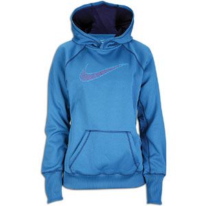 Nike All Time Swoosh Out Hoodie   Womens   Shaded Blue/Night Blue