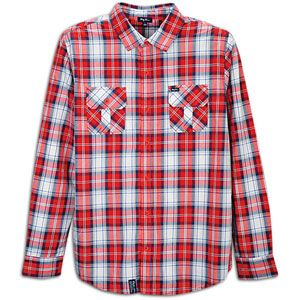 LRG Hows It Growing L/S Woven   Mens   Skate   Clothing   Red