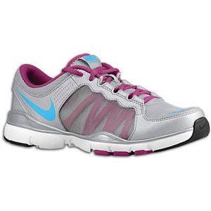 Nike Flex Trainer 2   Womens   Metallic Silver/ Rave Pink/ White/Blue
