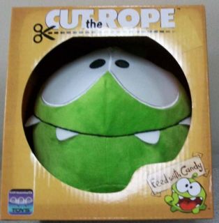 SET OF 2 CUT THE ROPE HAPPY FACE & HUNGRY FACE OM NOM 8 PLUSH NEW IN