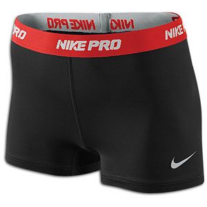 Nike Pro 2.5 Compression Short   Womens   Black/Hyper Red/Strata