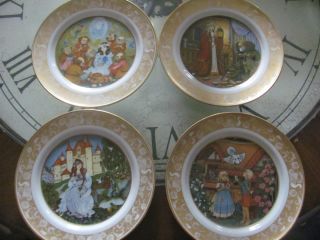 COLLECTION OF 10 FRANKLN MINT 1978 NURSERY RHYMES PLATES MINT