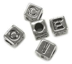 Darice Alphabet Beads 85/Pkg Silver Plated 1930 26; 3