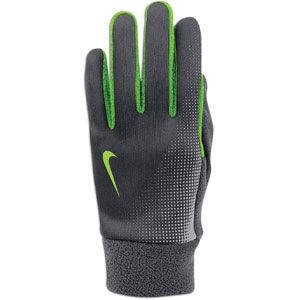 Nike Thermal Tech Running Gloves   Mens   Anthracite/Electric Green