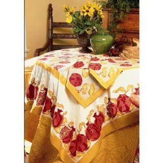   Pomegranate Yellow Tablecloth Size 71 x 128