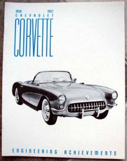 VERY RARE ORIGINAL NOS 1956 1957 CHEVROLET CORVETTE ENGINEERING BOOK L