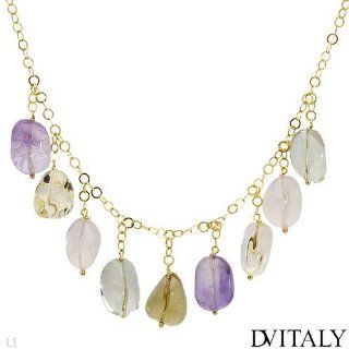 DV ITALY Nice Necklace With 132.00ctw Precious Stones