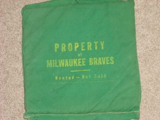 Milwaukee Braves 1950s Rented Seat Cushion Beautiful Condition Sweet