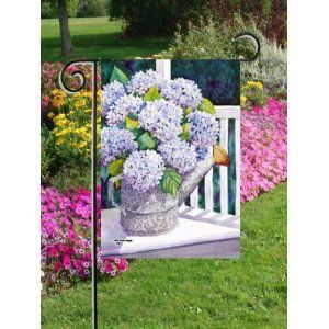 Hydrangeas Porch Spring Decorative Mini Garden Flag